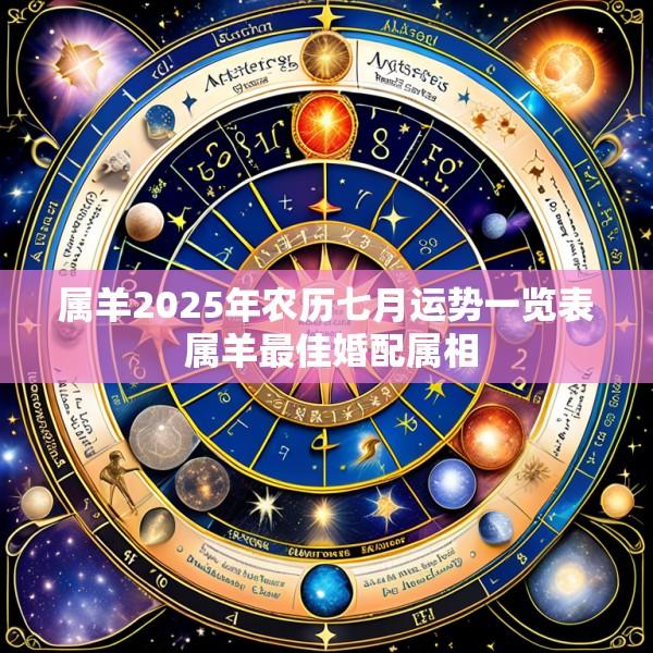 属羊2025年农历七月运势一览表 属羊最佳婚配属相
