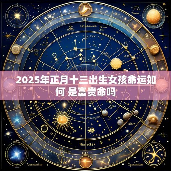 2025年正月十三出生女孩命运如何 是富贵命吗
