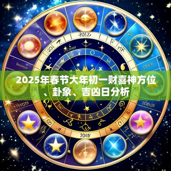 2025年春节大年初一财喜神方位、卦象、吉凶日分析