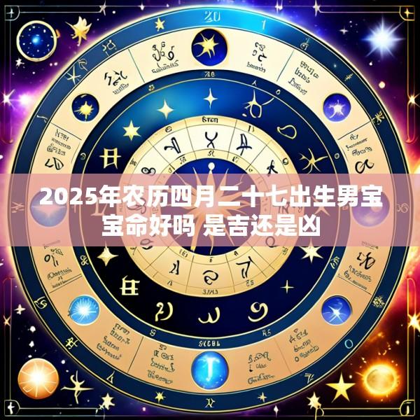 2025年农历四月二十七出生男宝宝命好吗 是吉还是凶