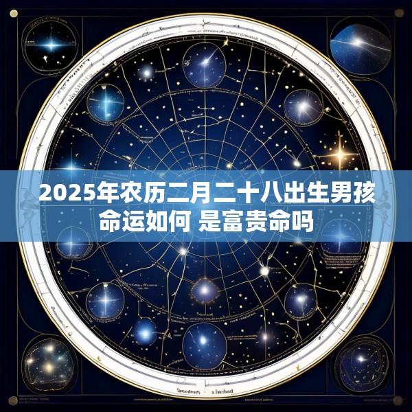 2025年农历二月二十八出生男孩命运如何 是富贵命吗