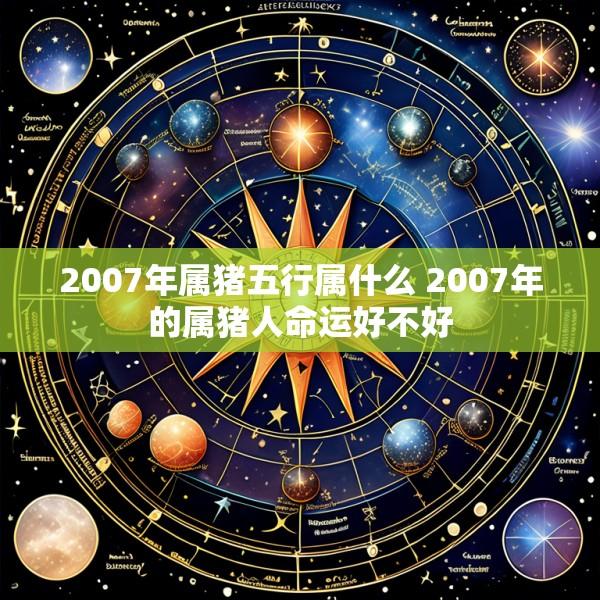 2007年属猪五行属什么 2007年的属猪人命运好不好