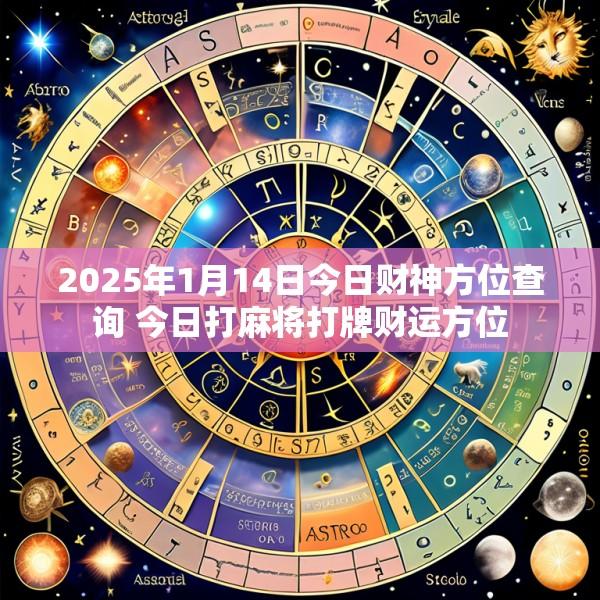 2025年1月14日今日财神方位查询 今日打麻将打牌财运方位