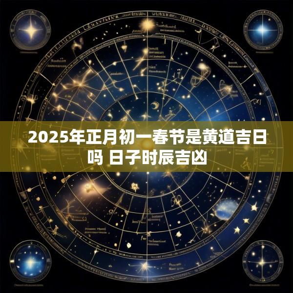 2025年正月初一春节是黄道吉日吗 日子时辰吉凶