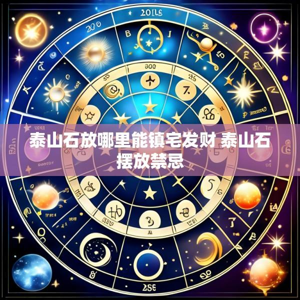 泰山石放哪里能镇宅发财 泰山石摆放禁忌