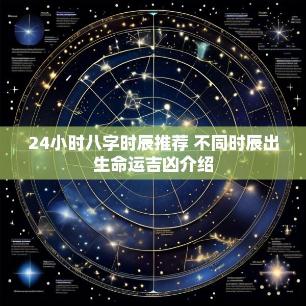 24小时八字时辰推荐 不同时辰出生命运吉凶介绍