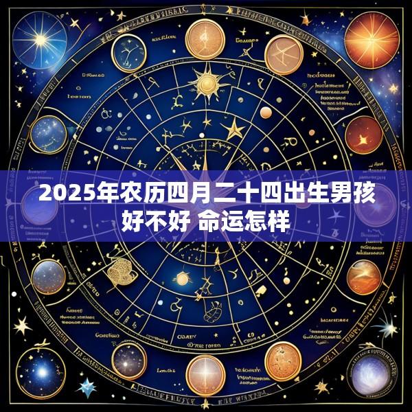 2025年农历四月二十四出生男孩好不好 命运怎样