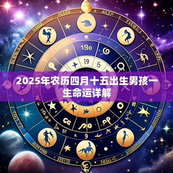 2025年农历四月十五出生男孩一生命运详解