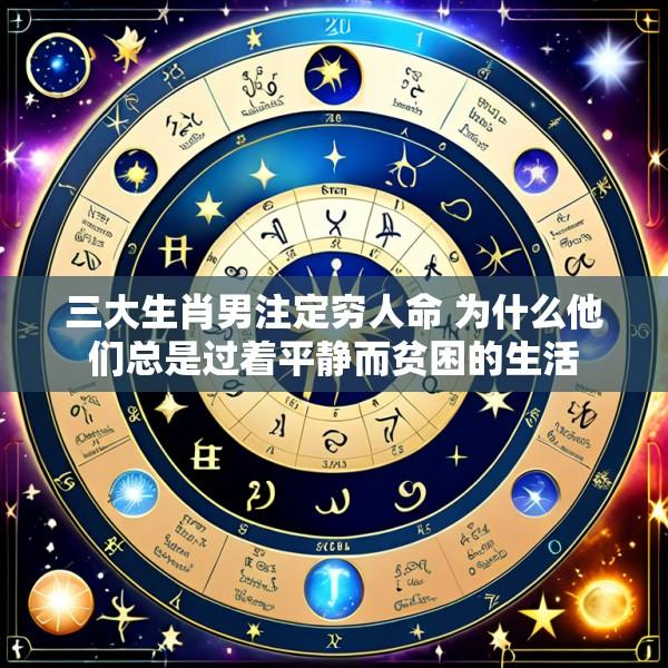三大生肖男注定穷人命 为什么他们总是过着平静而贫困的生活
