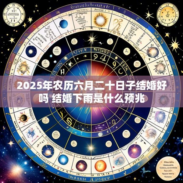 2025年农历六月二十日子结婚好吗 结婚下雨是什么预兆