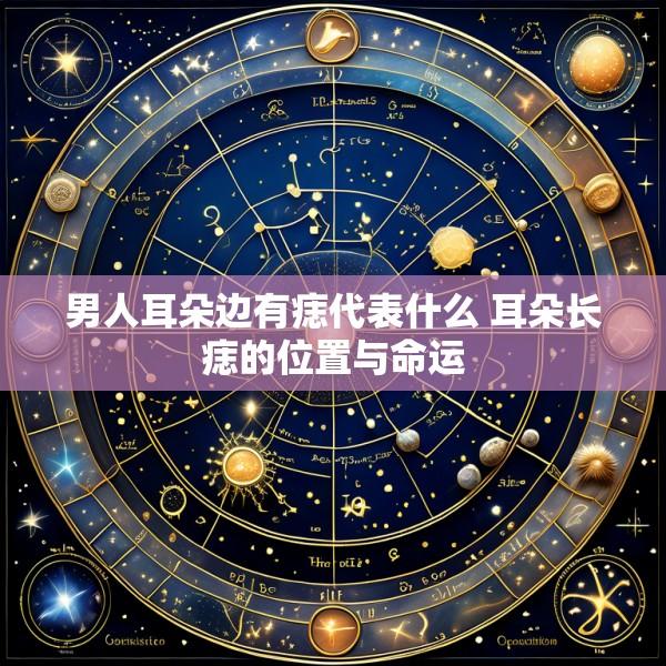 男人耳朵边有痣代表什么 耳朵长痣的位置与命运