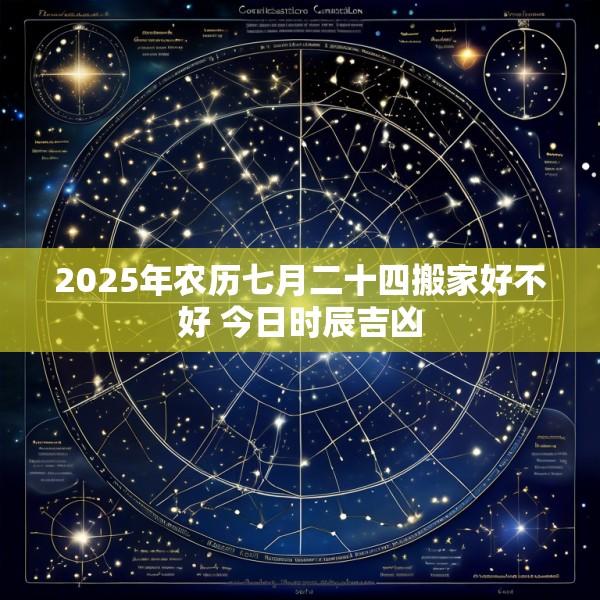2025年农历七月二十四搬家好不好 今日时辰吉凶