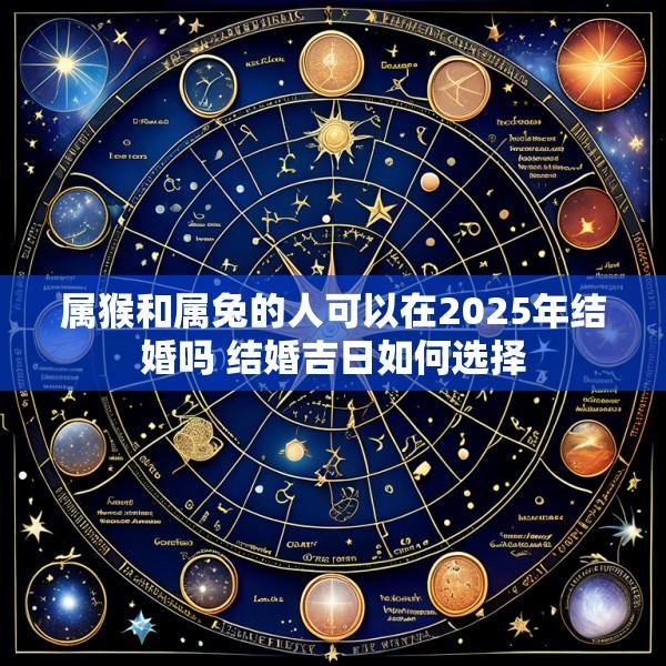 属猴和属兔的人可以在2025年结婚吗 结婚吉日如何选择