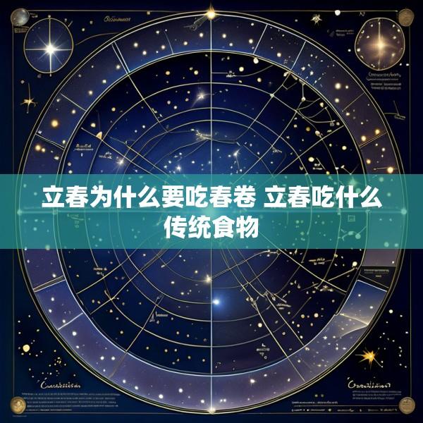 立春为什么要吃春卷 立春吃什么传统食物