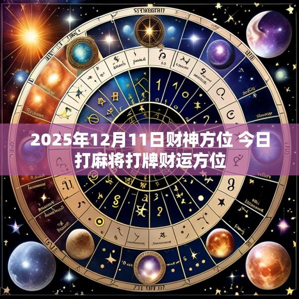 2025年12月11日财神方位 今日打麻将打牌财运方位
