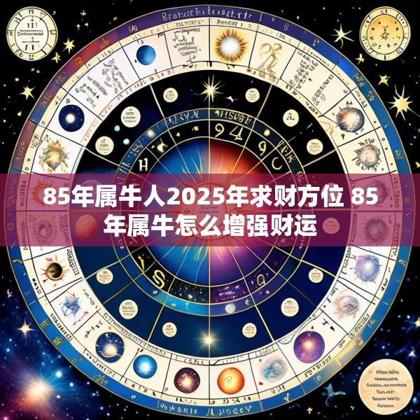 85年属牛人2025年求财方位 85年属牛怎么增强财运