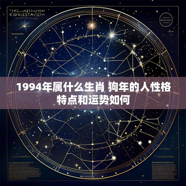 1994年属什么生肖 狗年的人性格特点和运势如何