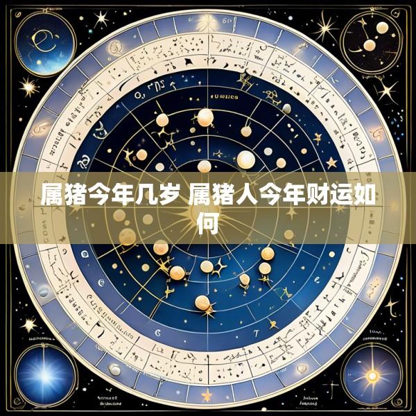 属猪今年几岁 属猪人今年财运如何