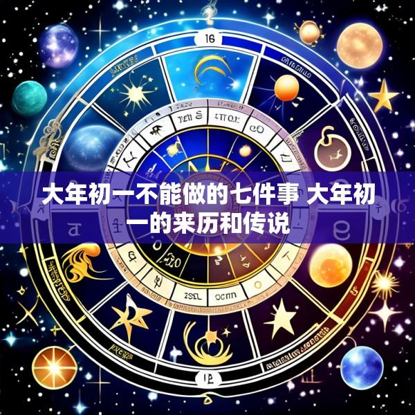 大年初一不能做的七件事 大年初一的来历和传说