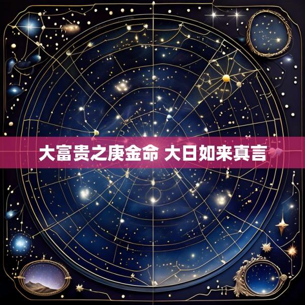 大富贵之庚金命 大日如来真言