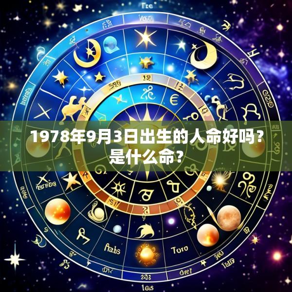 1978年9月3日出生的人命好吗？是什么命？
