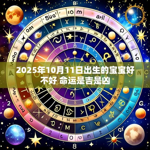 2025年10月11日出生的宝宝好不好 命运是吉是凶