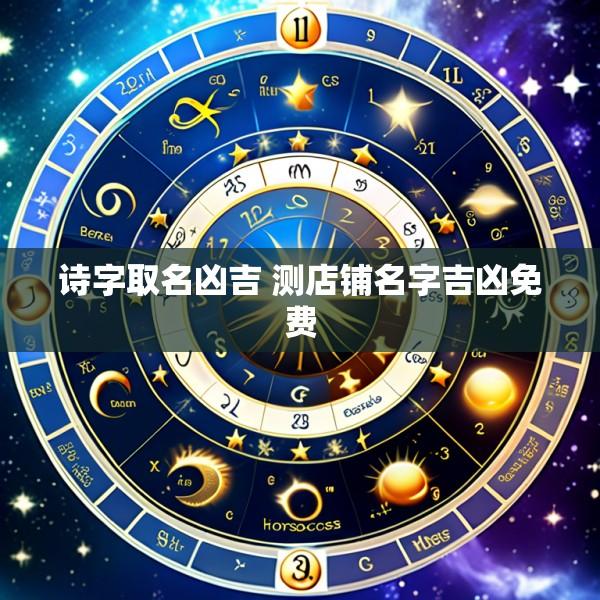 诗字取名凶吉 测店铺名字吉凶免费