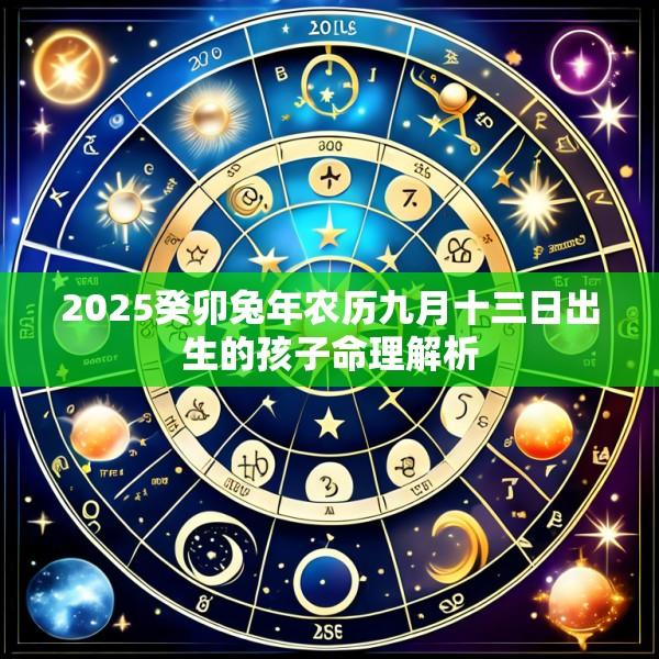 2025癸卯兔年农历九月十三日出生的孩子命理解析