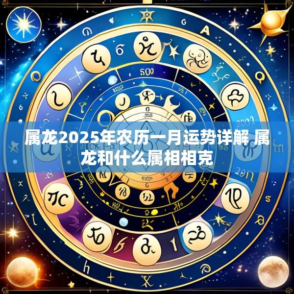 属龙2025年农历一月运势详解 属龙和什么属相相克