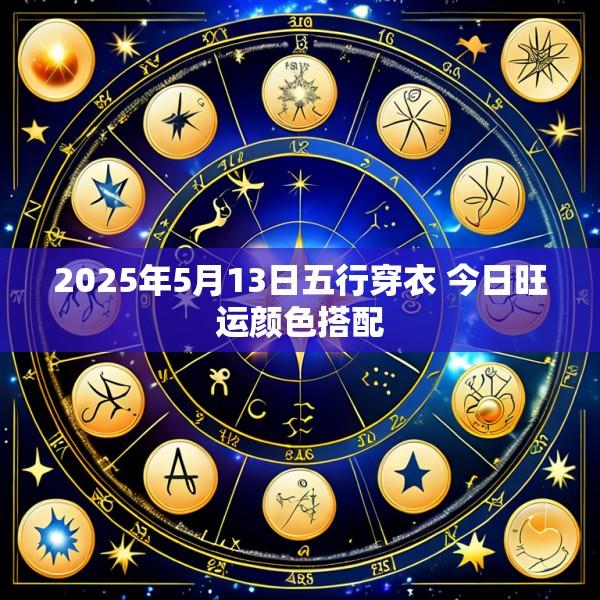 2025年5月13日五行穿衣 今日旺运颜色搭配