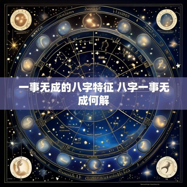 一事无成的八字特征 八字一事无成何解