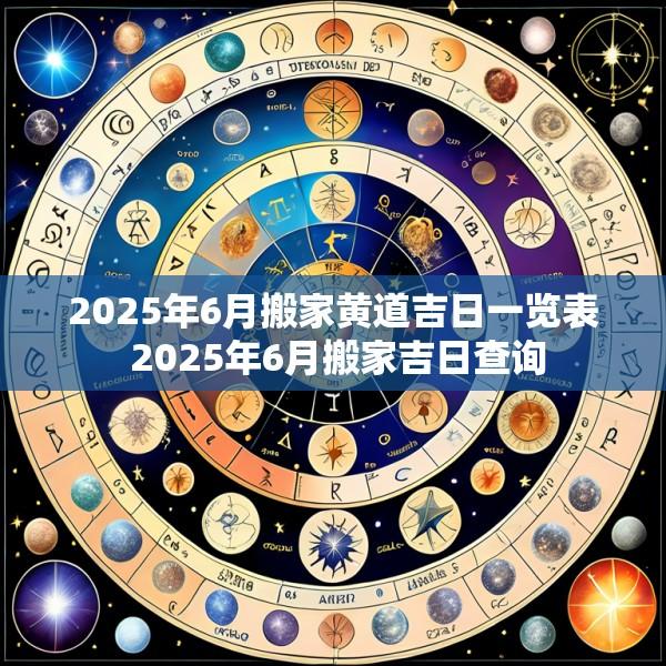 2025年6月搬家黄道吉日一览表 2025年6月搬家吉日查询
