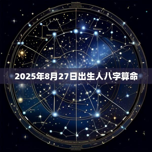 2025年8月27日出生人八字算命