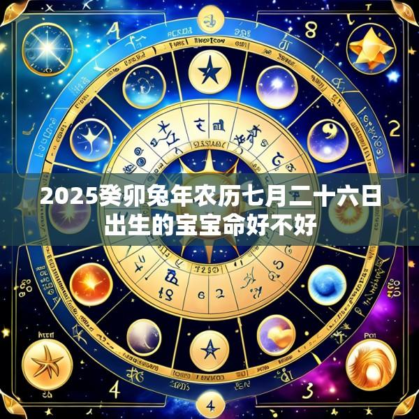 2025癸卯兔年农历七月二十六日出生的宝宝命好不好
