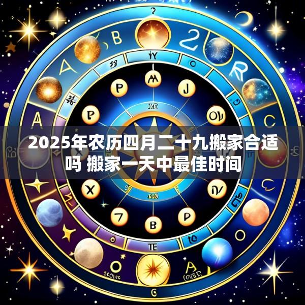 2025年农历四月二十九搬家合适吗 搬家一天中最佳时间