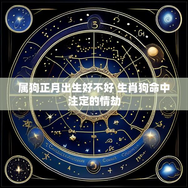 属狗正月出生好不好 生肖狗命中注定的情劫