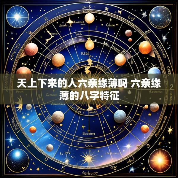 天上下来的人六亲缘薄吗 六亲缘薄的八字特征