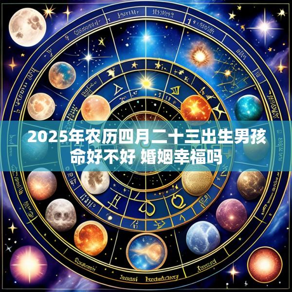 2025年农历四月二十三出生男孩命好不好 婚姻幸福吗