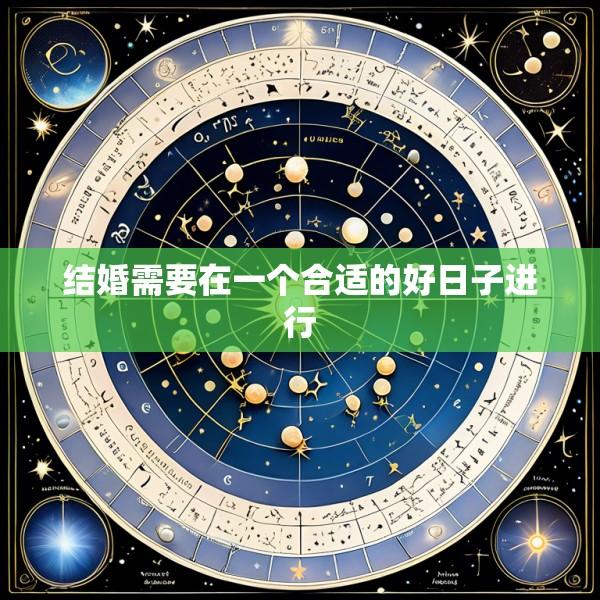 结婚需要在一个合适的好日子进行