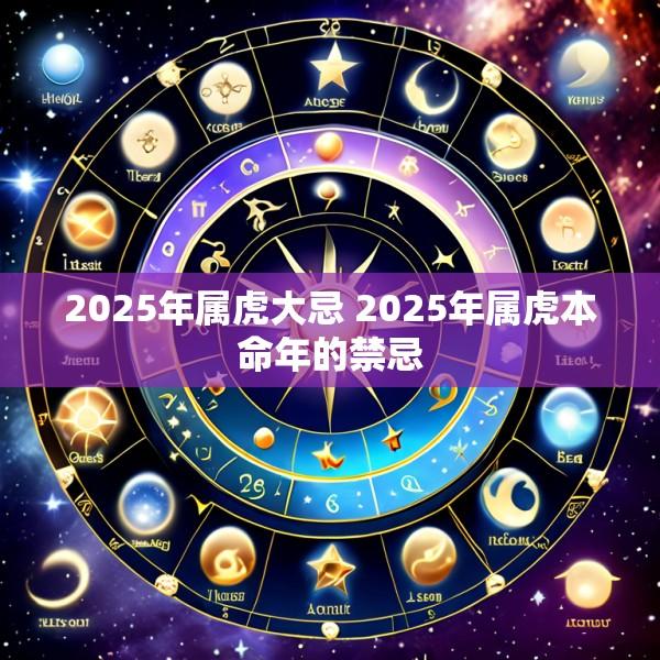 2025年属虎大忌 2025年属虎本命年的禁忌