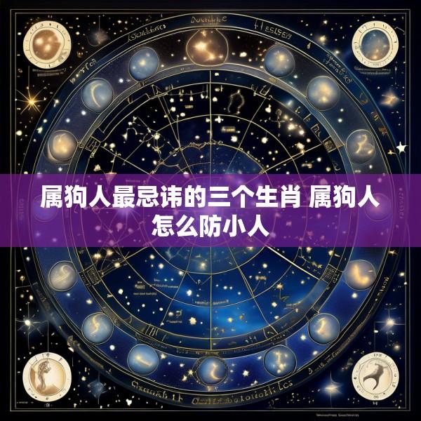 属狗人最忌讳的三个生肖 属狗人怎么防小人