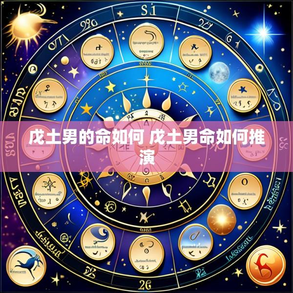戊土男的命如何 戊土男命如何推演