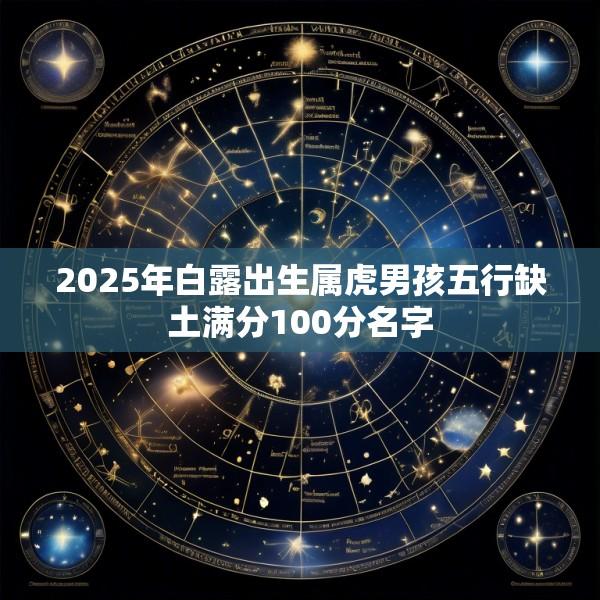 2025年白露出生属虎男孩五行缺土满分100分名字