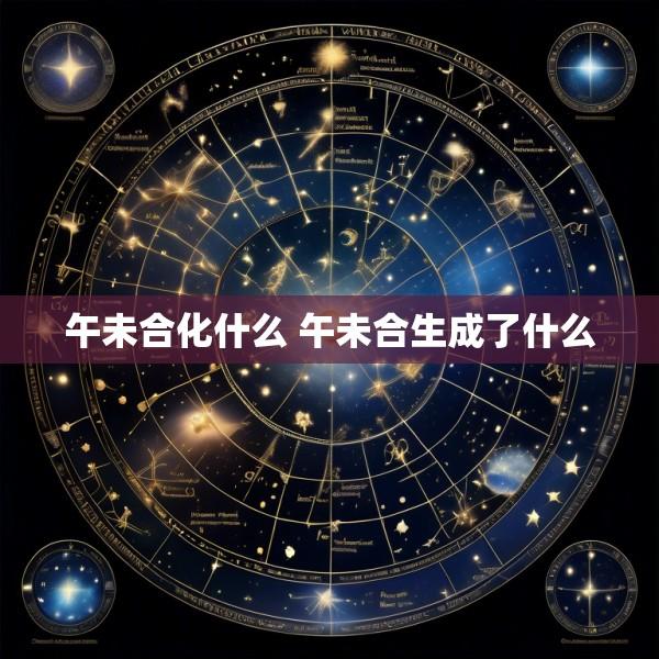 午未合化什么 午未合生成了什么