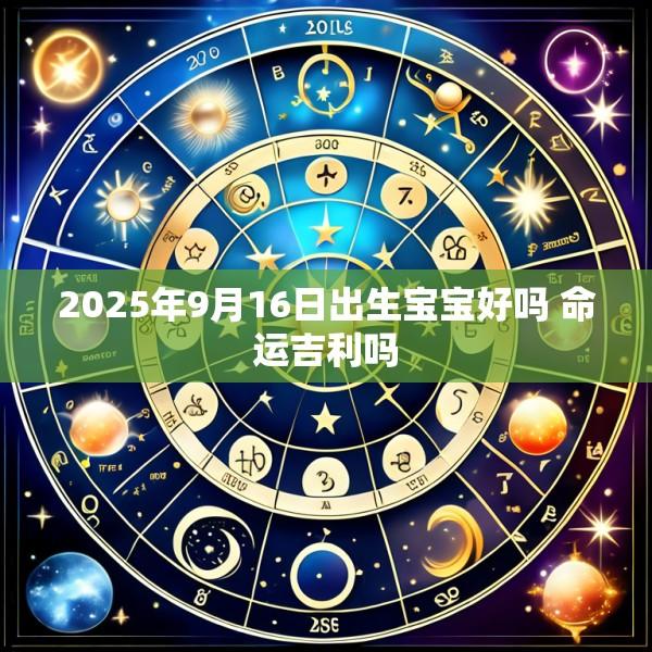 2025年9月16日出生宝宝好吗 命运吉利吗