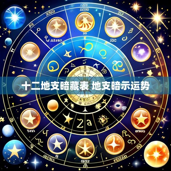 十二地支暗藏表 地支暗示运势