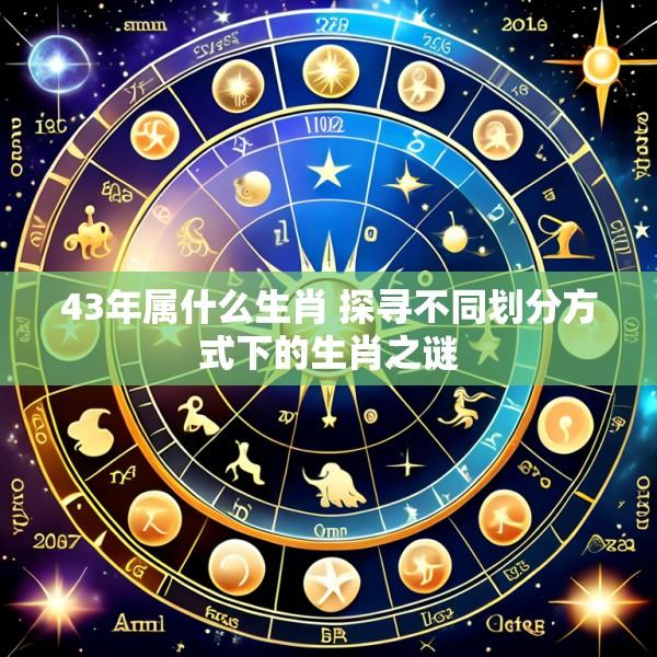 43年属什么生肖 探寻不同划分方式下的生肖之谜