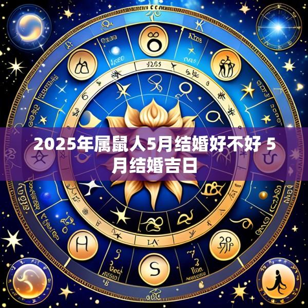 2025年属鼠人5月结婚好不好 5月结婚吉日