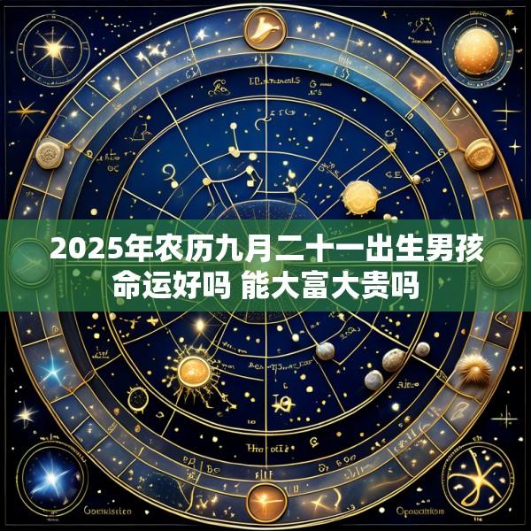 2025年农历九月二十一出生男孩命运好吗 能大富大贵吗