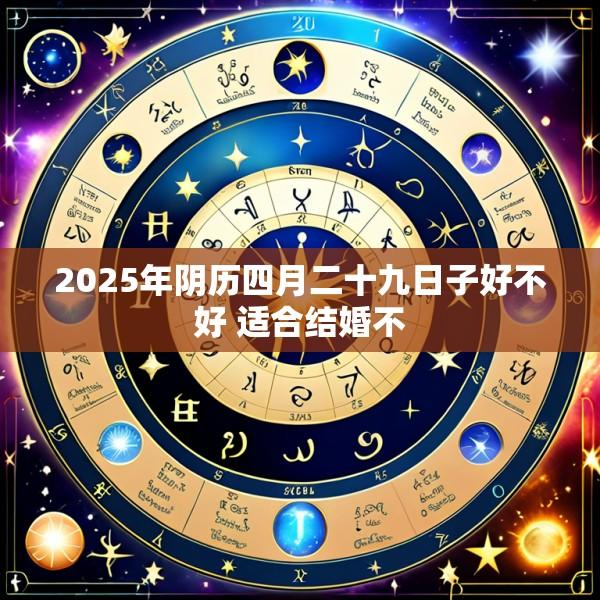 2025年阴历四月二十九日子好不好 适合结婚不